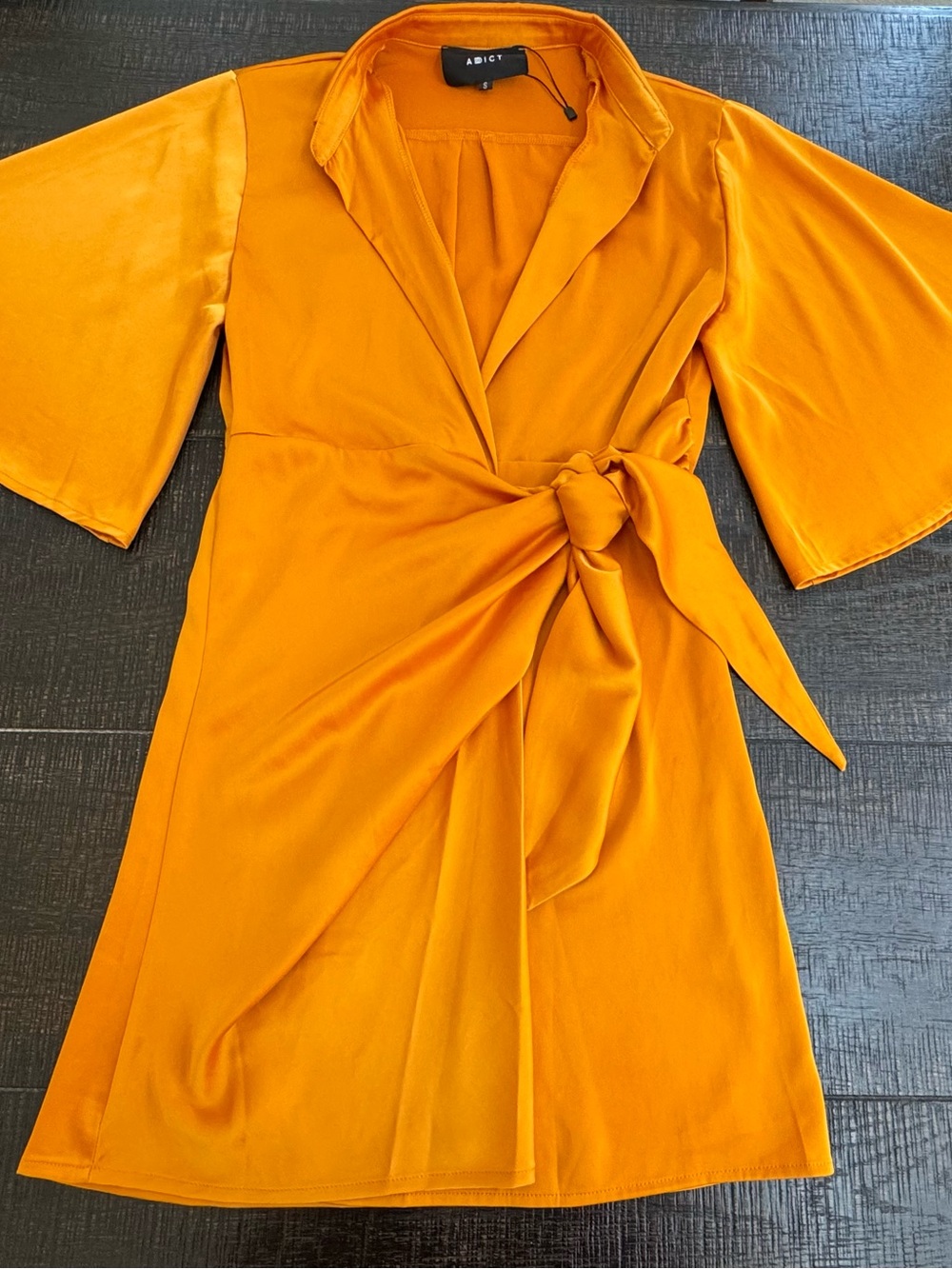 Dress Addict Orange Wrap Dress – Size Small
